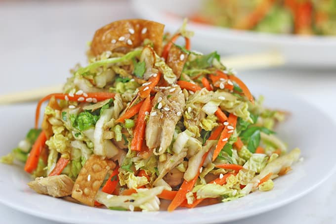 Chinese Chicken Cabbage Salad
 Light Crispy Chinese Chicken Salad Dinner then Dessert