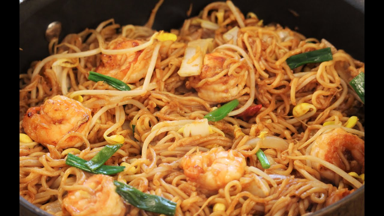 Chinese Noodles With Shrimp
 Asian Fusion Shrimp And Noodles Stir Fry With Blac