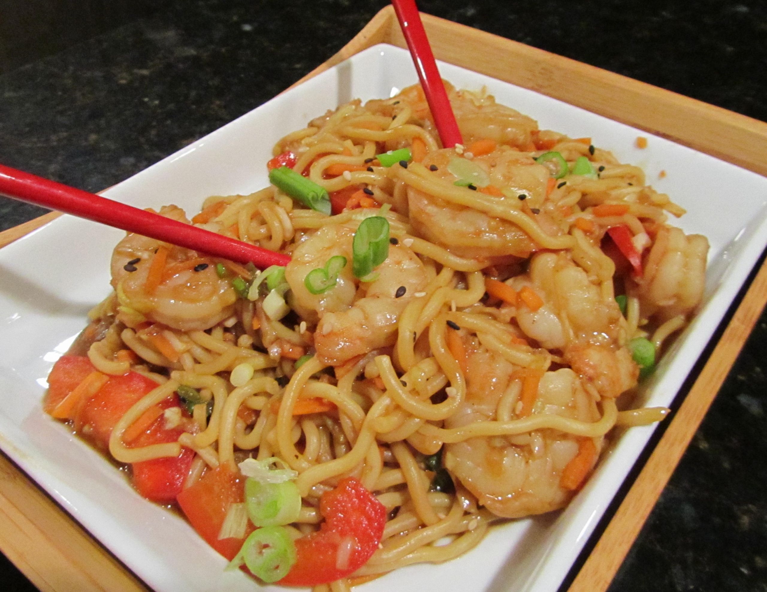 Chinese Noodles With Shrimp
 ASIAN SHRIMP AND NOODLES