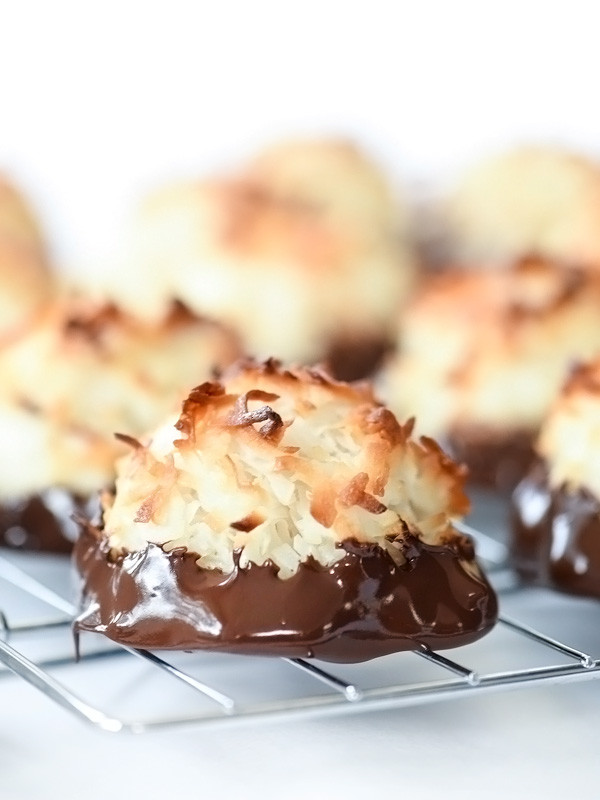 Chocolate Dipped Coconut Macaroons Recipe
 Chocolate Dipped Coconut Macaroons