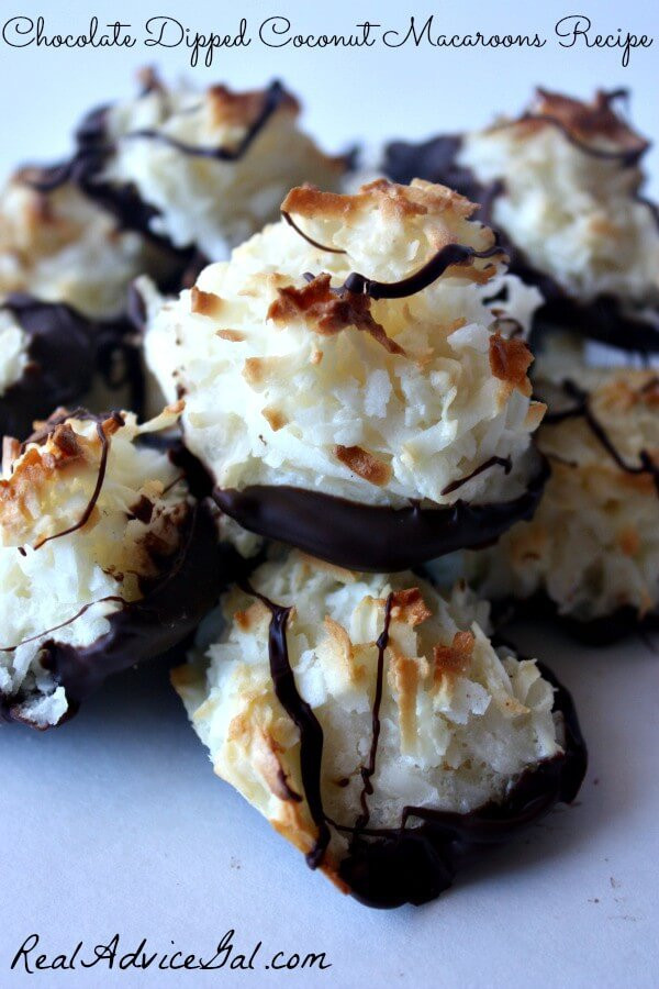 Chocolate Dipped Coconut Macaroons Recipe
 Gluten Free Chocolate Dipped Coconut Macaroons Recipe