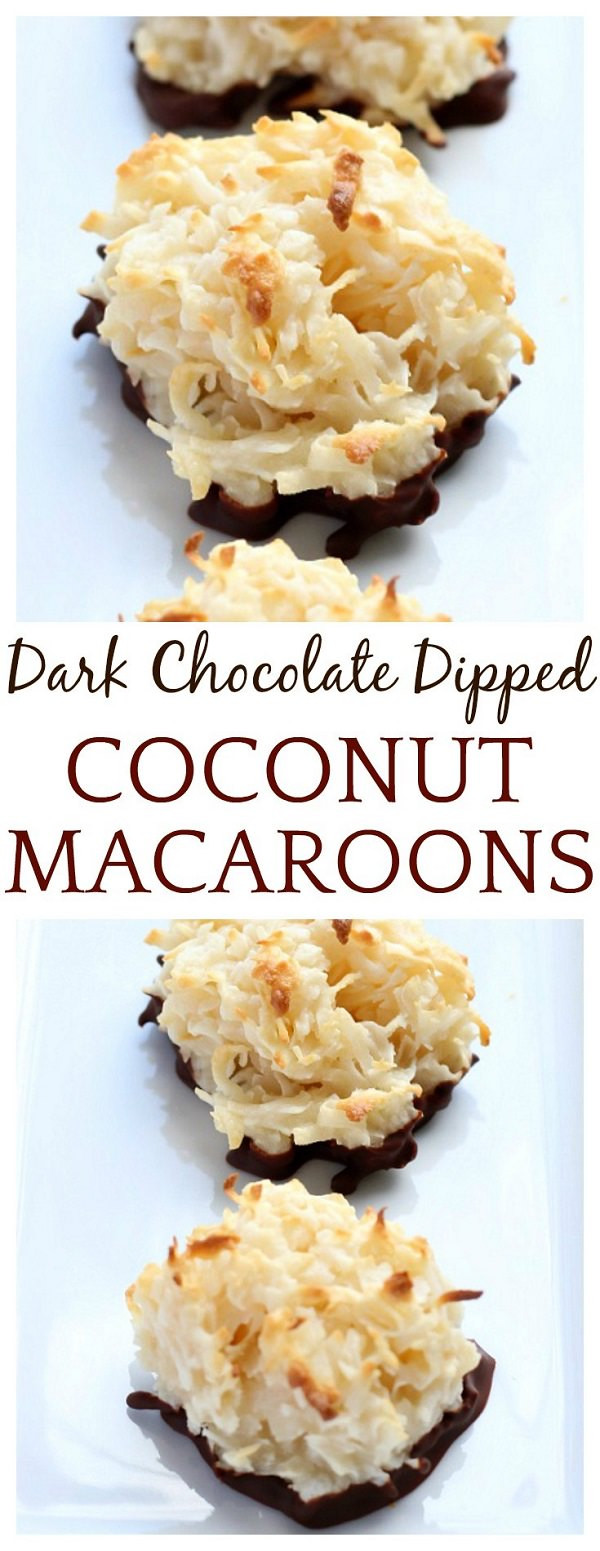 Chocolate Dipped Coconut Macaroons Recipe
 Dark Chocolate Dipped Coconut Macaroons ⋆ Food Curation