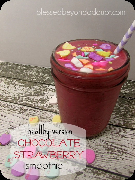 Chocolate Smoothies For Kids
 Healthy Chocolate Strawberry Smoothie Recipe Blessed