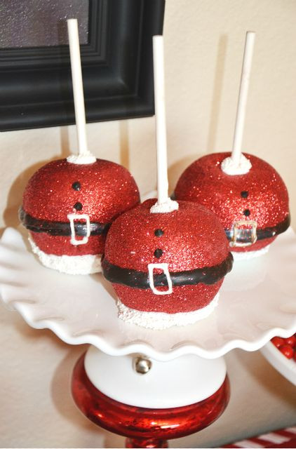 Christmas Candy Apples
 Santa Claus Christmas Holiday Party Ideas