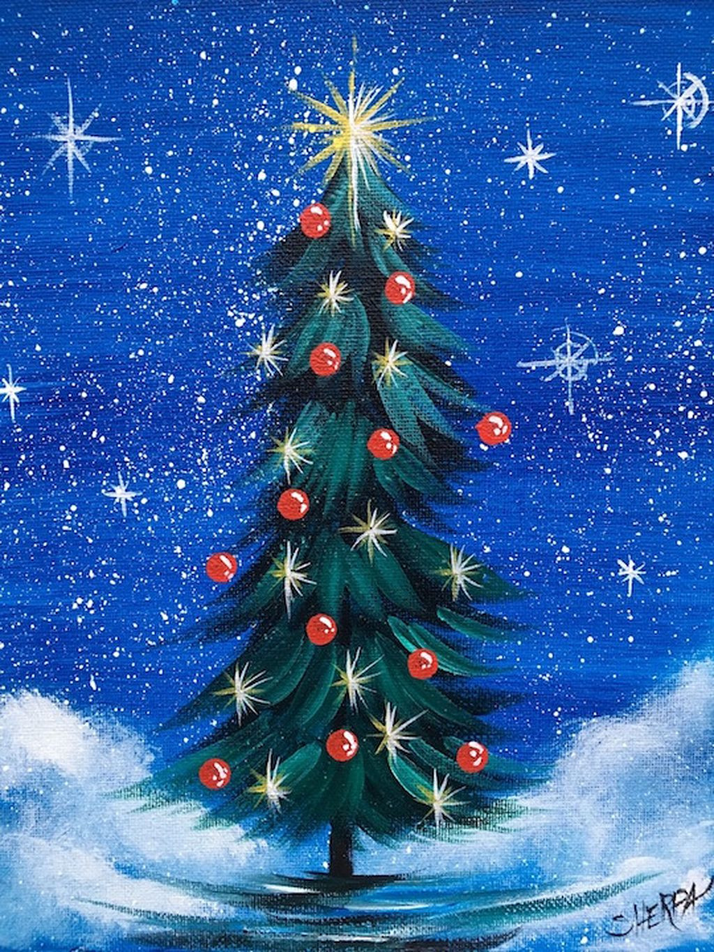 Christmas Canvas Painting Ideas
 Christmas Paintings Canvas Easy Ideas In Home 17