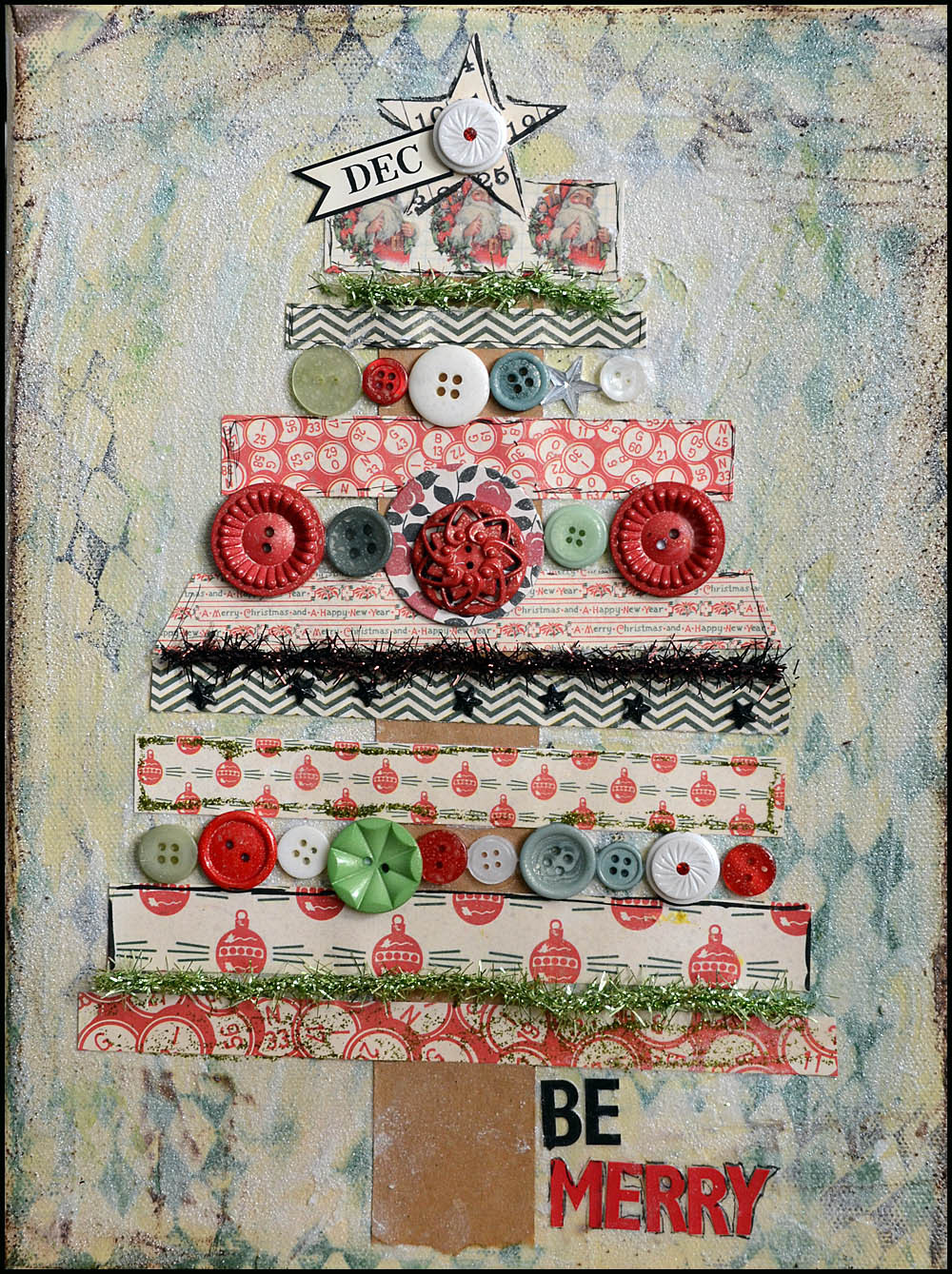 Christmas Canvas Painting Ideas
 jbs inspiration "Be Merry" Christmas Canvas from May Flaum
