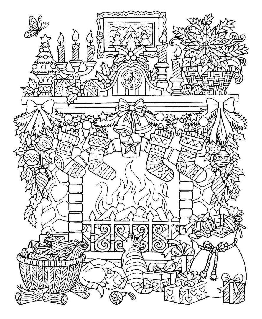 Christmas Coloring Pages For Adults
 Pin by Clark County Public Library on Outside the Lines