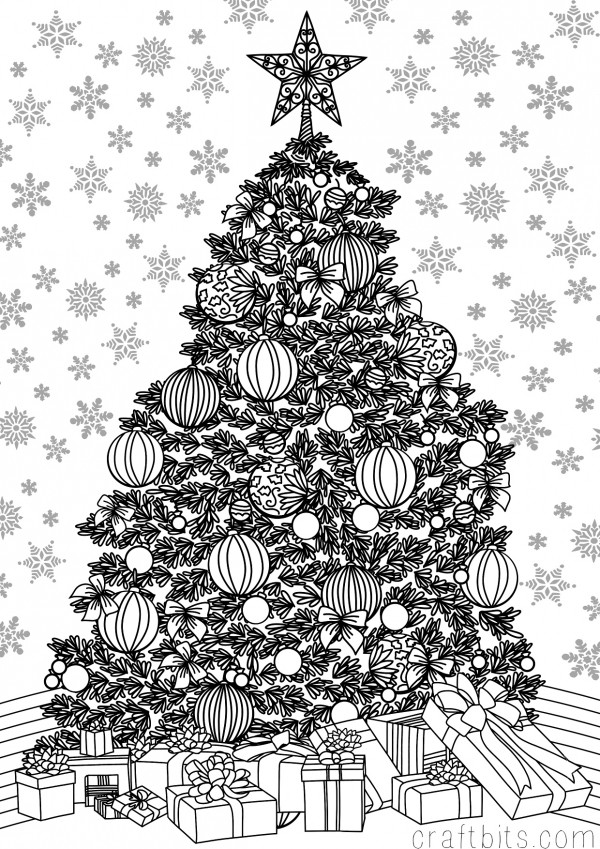 Christmas Coloring Pages For Adults
 Christmas Themed Adult Coloring Sheet — CraftBits