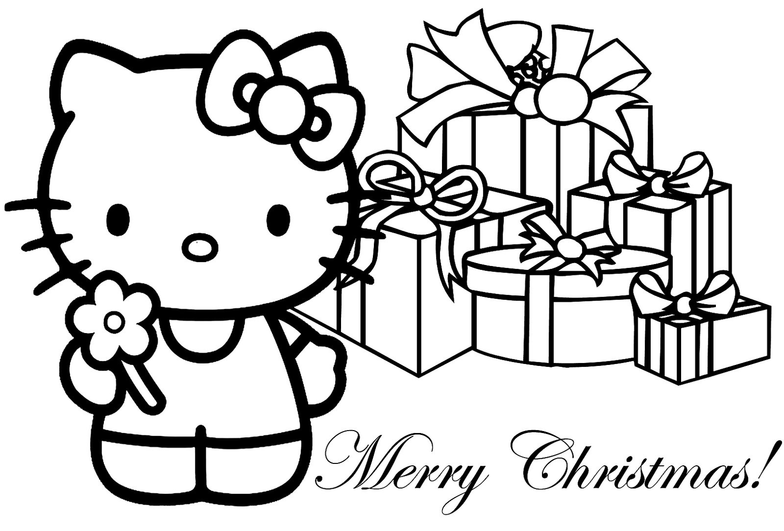 Christmas Coloring Pages For Toddlers
 Hello Kitty Christmas Coloring Pages 1