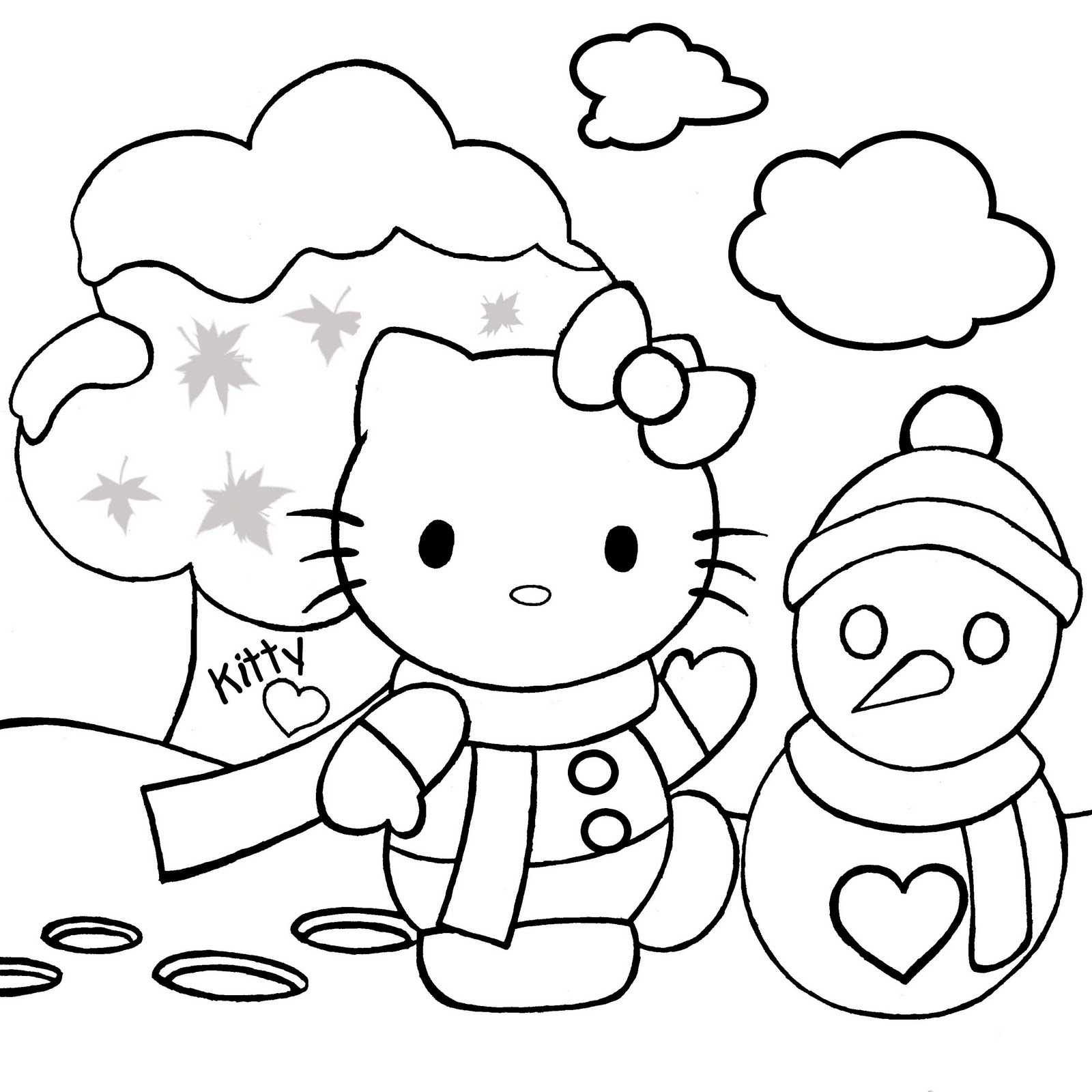 Christmas Coloring Pages Kids
 Hello Kitty Christmas Coloring Pages 1