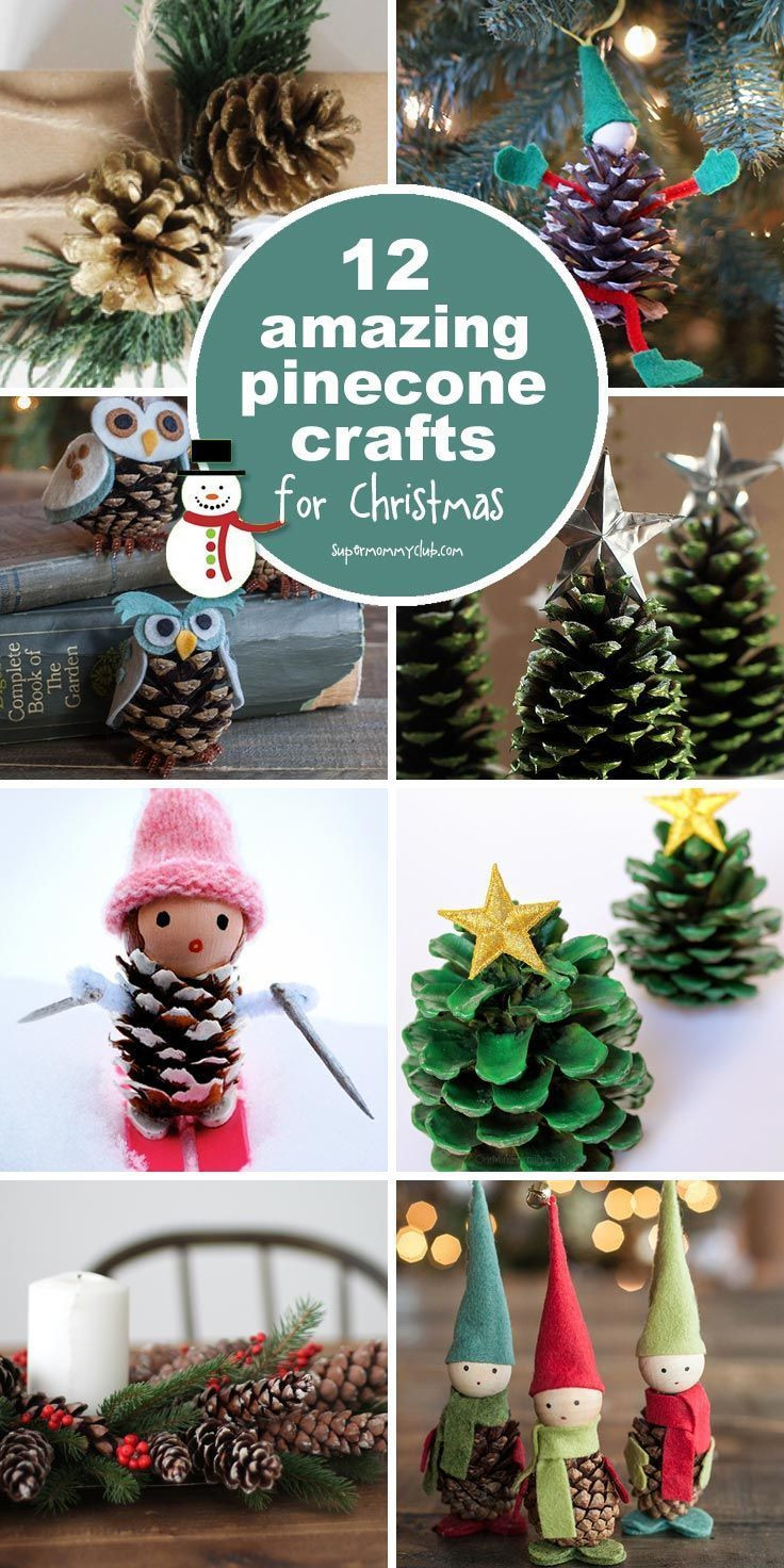 Christmas Decorations Art And Craft
 25 Easy Pinecone Crafts for Christmas Decor projects you