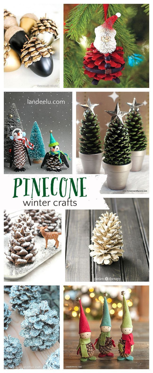 Christmas Decorations Art And Craft
 Pretty Winter Crafts using Pinecones
