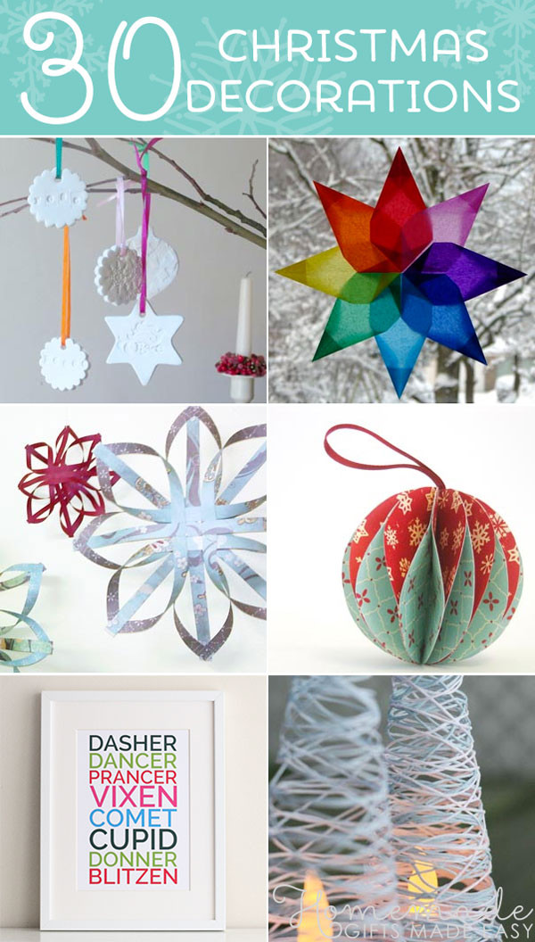 Christmas Decorations Art And Craft
 30 Beautiful DIY Homemade Christmas Ornaments to Make