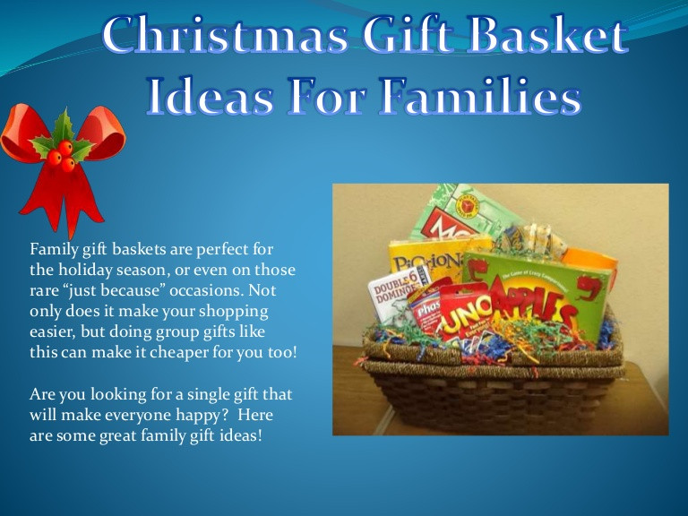 Christmas Gift Basket Ideas For Families
 Christmas t basket ideas for families