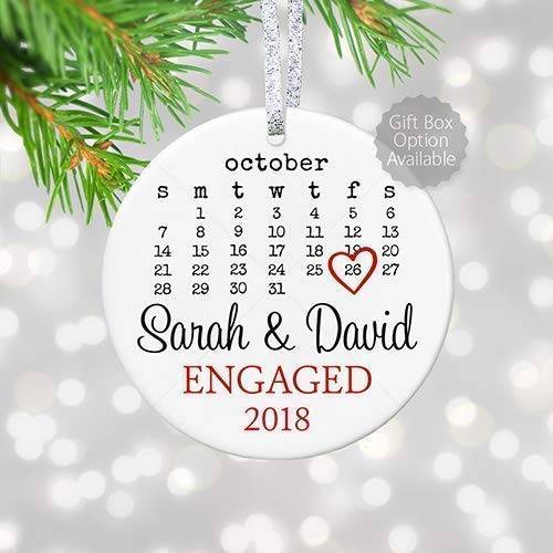 Christmas Gift Ideas For Newly Engaged Couple
 Amazon Personalized Engagement Gift with Date for