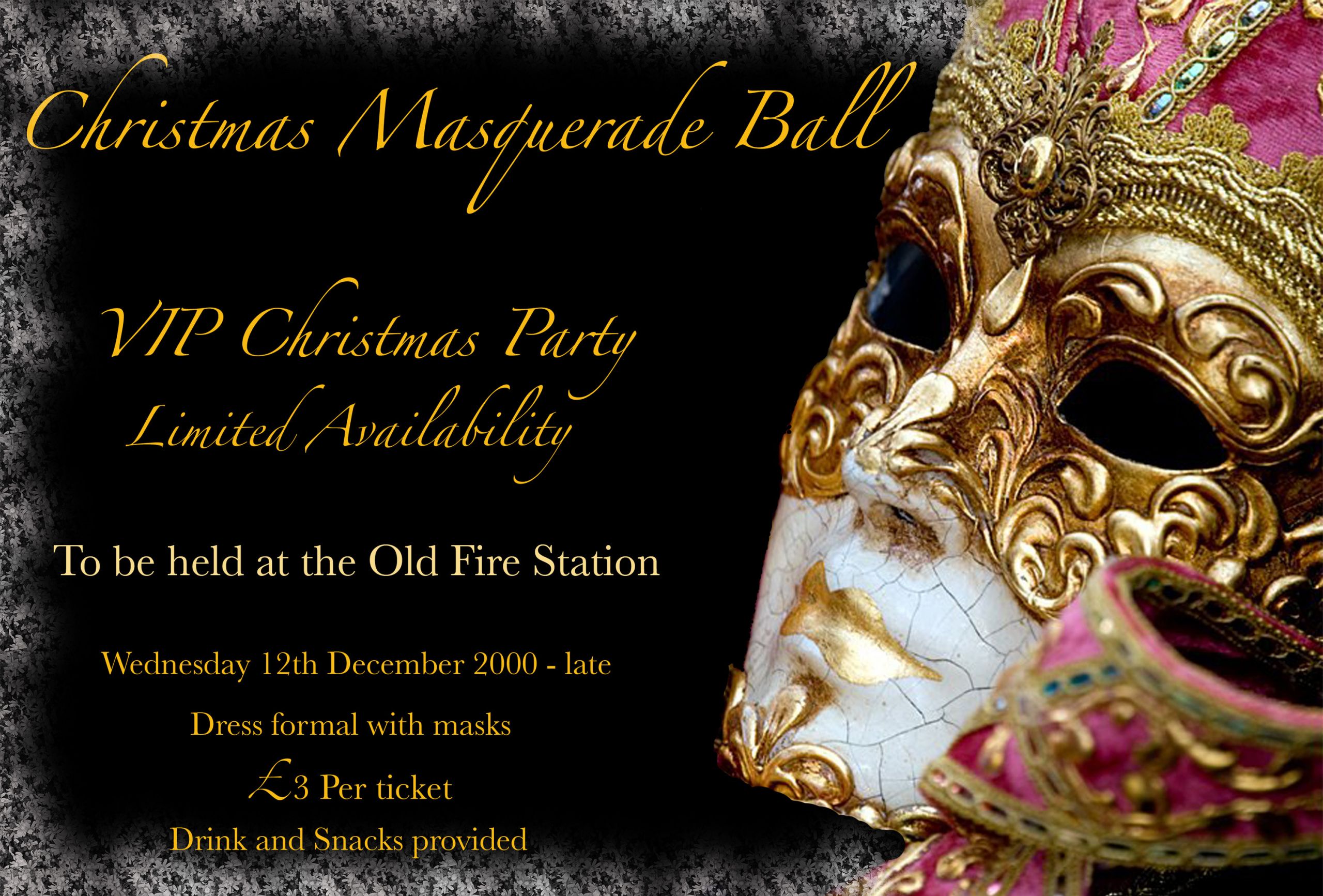 Christmas Masquerade Party Ideas
 Graphic by Marc Sutherland at Coroflot