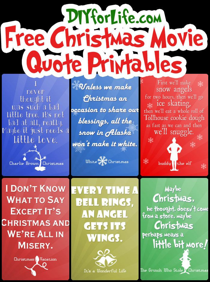 Christmas Movie Quotes Quiz
 Free Christmas Printables with Favorite Movie Quotes