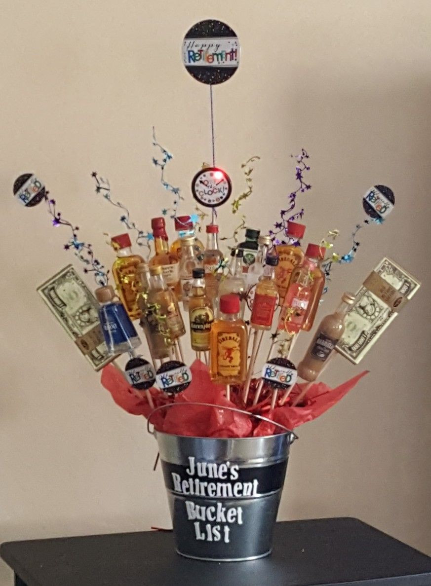 Christmas Retirement Party Ideas
 Booze bouquet retirement t for my mother in law It was