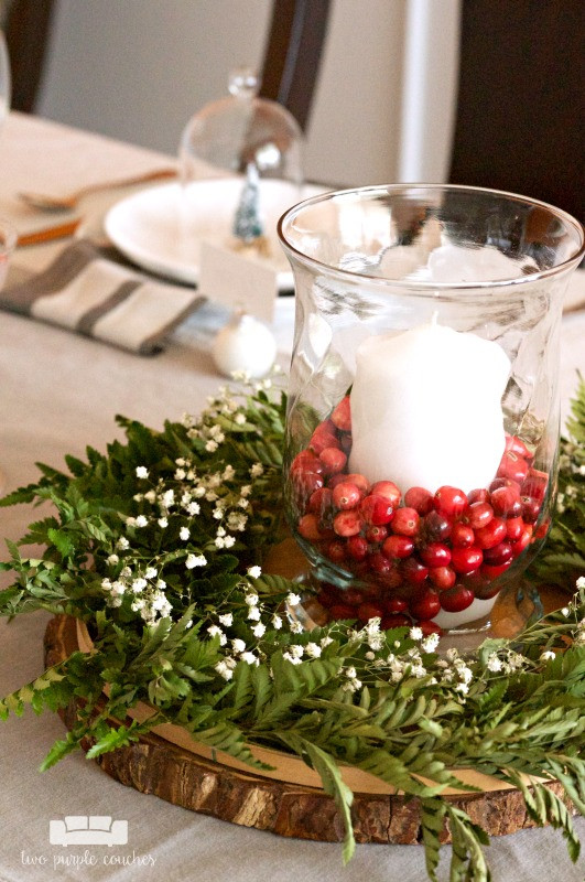 Christmas Table Centerpiece DIY
 Easy DIY Christmas Centerpiece two purple couches