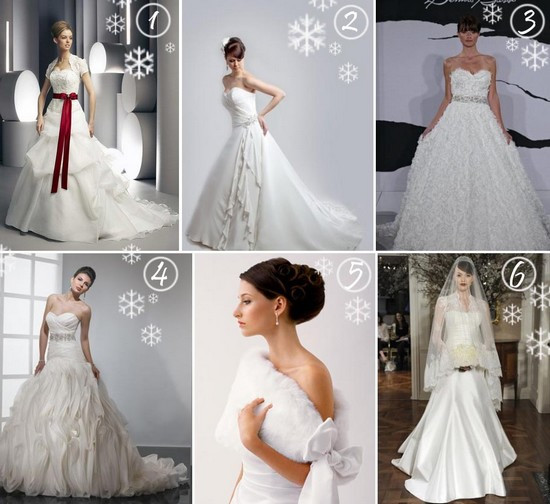Christmas Wedding Gowns
 Top 6 Christmas Wedding Gown Styles