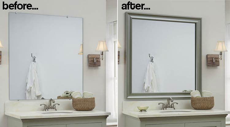 Chrome Framed Bathroom Mirror
 Bathroom mirror frames 2 easy to install sources a DIY