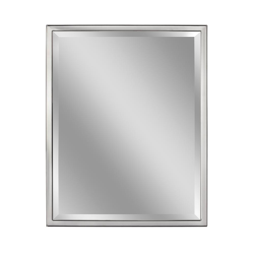 Chrome Framed Bathroom Mirror
 Deco Mirror 30 in W x 40 in H Classic 1 in W Metal
