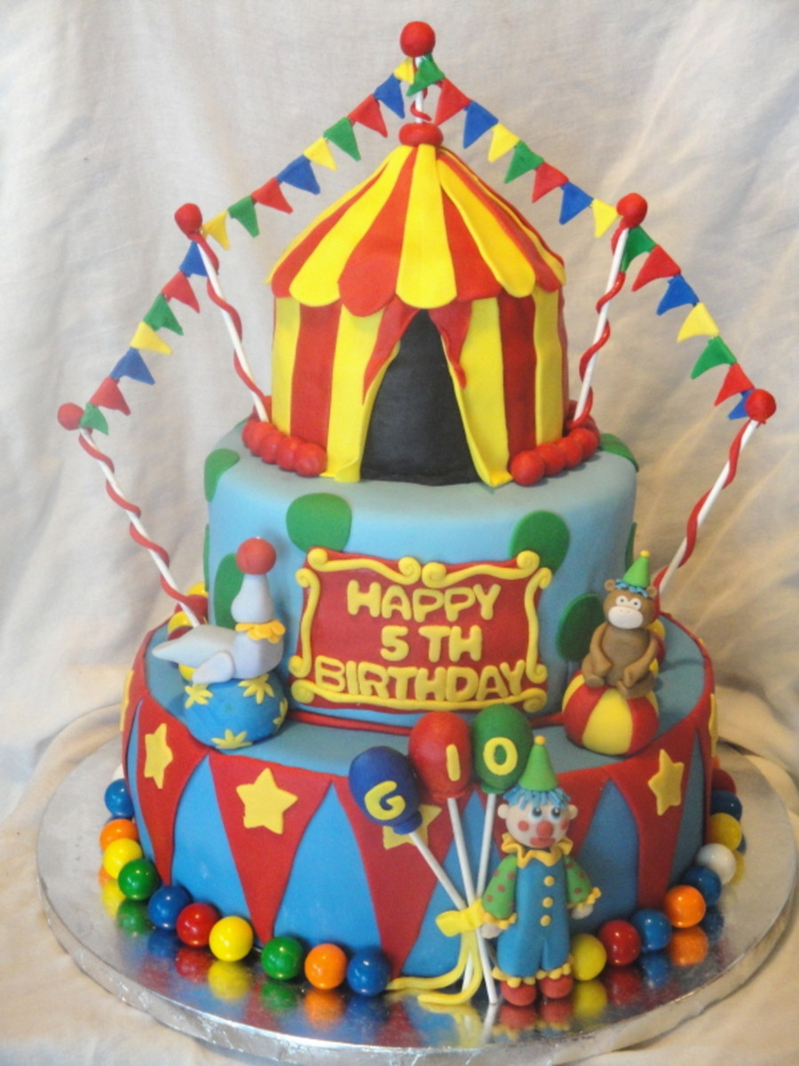 Circus Birthday Cakes
 Circus Carnival Birthday Cake CakeCentral