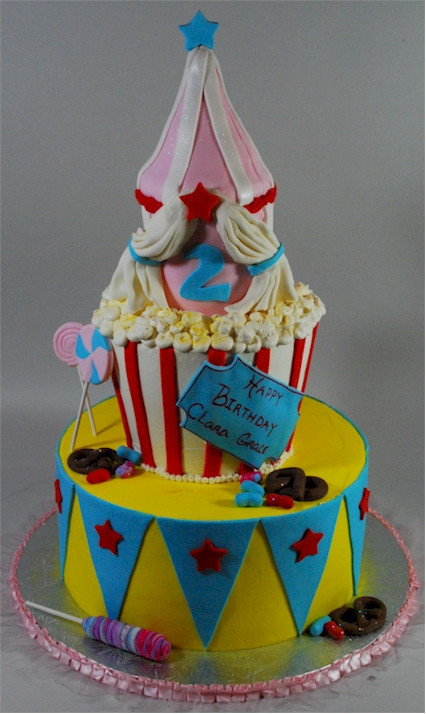 Circus Birthday Cakes
 Cup a Dee Cakes Blog Girly Circus Birthday Cake