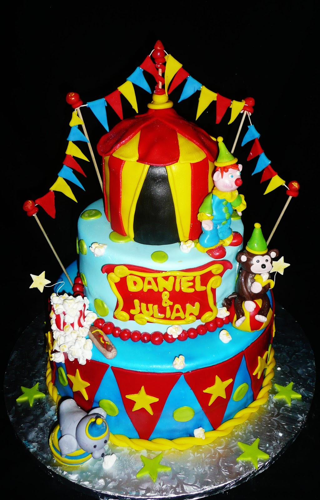Circus Birthday Cakes
 Baking with Roxana s Cakes Circus Carnival Birthday cake