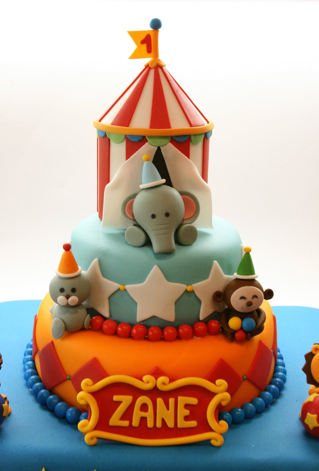 Circus Birthday Cakes
 Beautiful Kitchen Circus Cake for Zane s 1st Birthday
