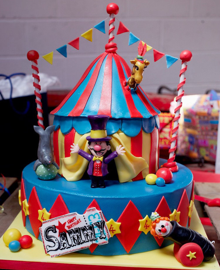 Circus Birthday Cakes
 Colorful Circus