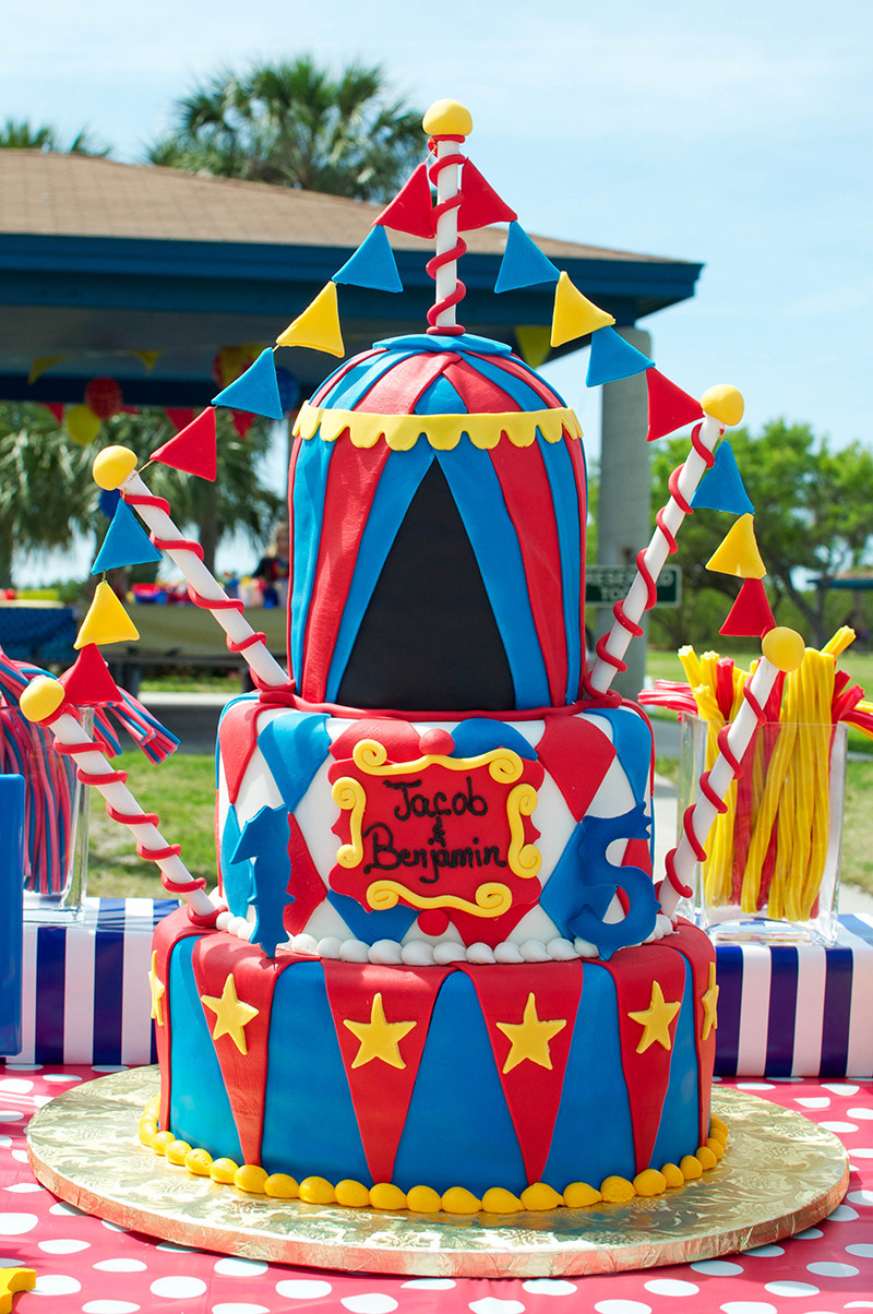 Circus Birthday Party
 Carnival party Benjamin is 5 and Jacob is 1