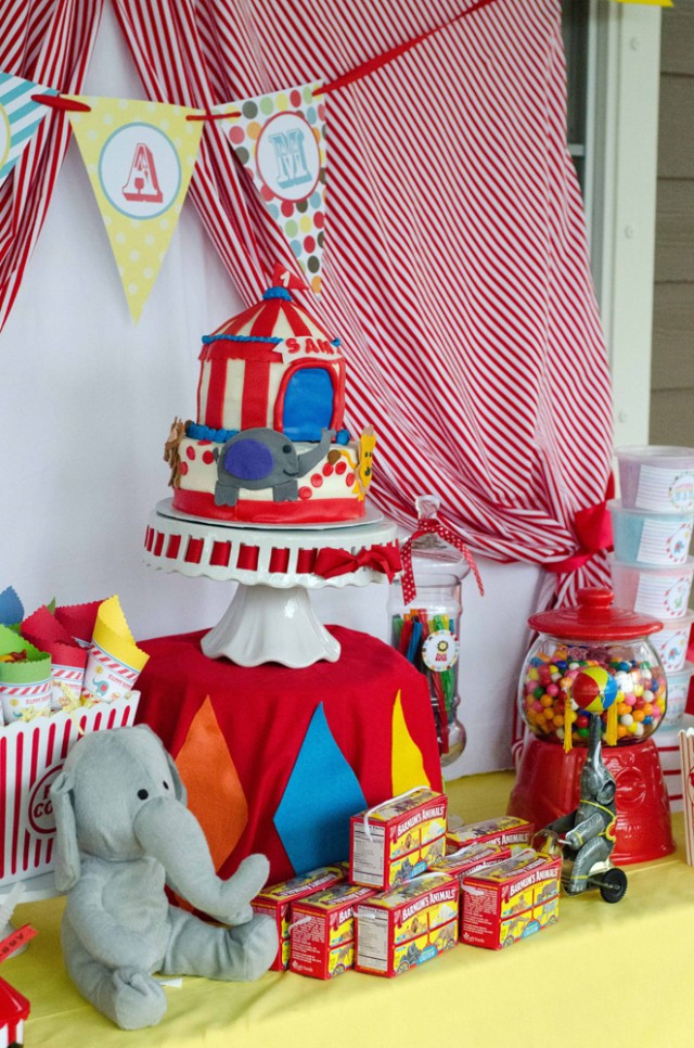 Circus Birthday Party
 A Whimsical Circus First Birthday Party Anders Ruff
