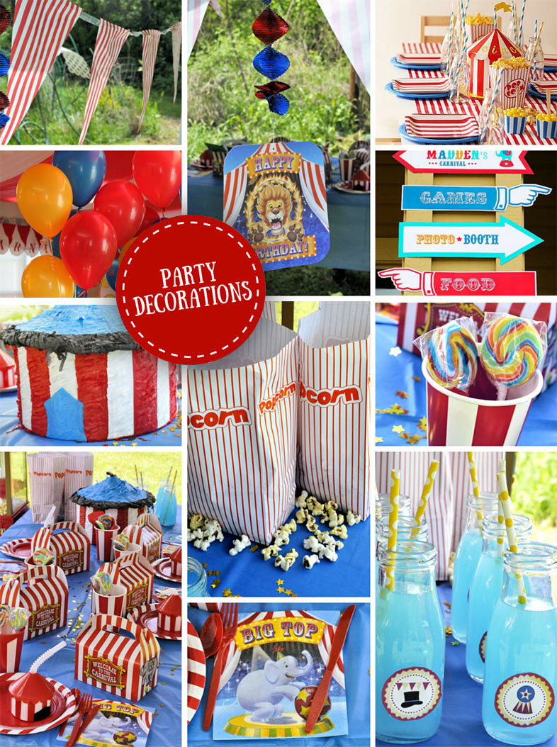 Circus Birthday Party
 Carnival Party Ideas