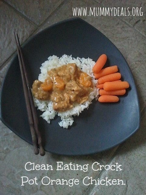 Clean Eating Crock Pot Chicken
 Dinner tonight Orange chicken recipes and Sauces on Pinterest