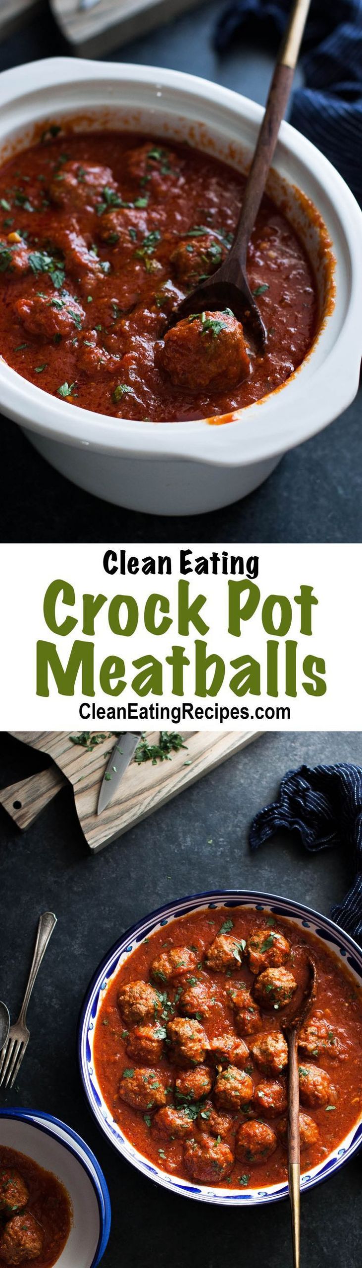 Clean Eating Meatballs
 Clean Eating Crock Pot Spaghetti Sauce with Meatballs