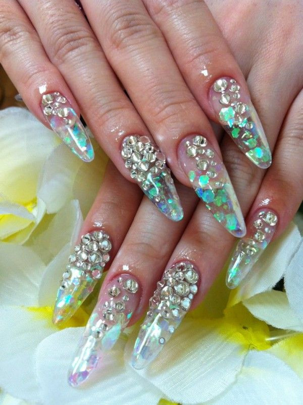 Clear Nail Designs
 Clear Nails With Designs
