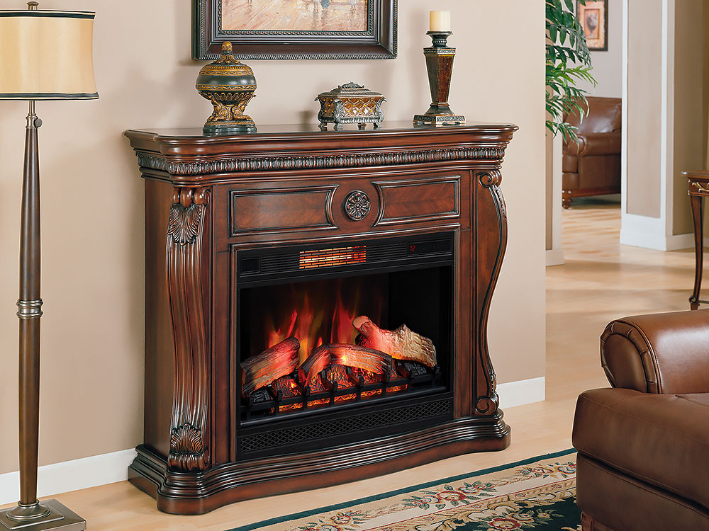 Clearance Electric Fireplace
 Lexington Cabinet Empire Cherry & 33" Infrared Firebox
