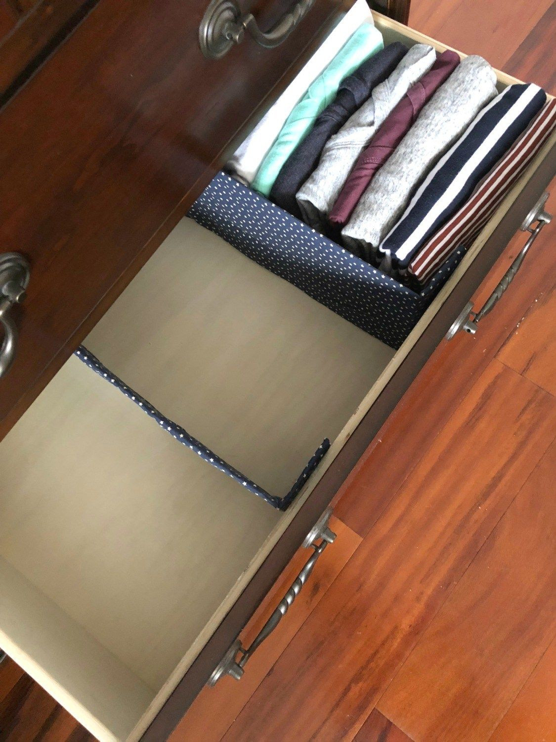 Clothes Drawer Organizer DIY
 DIY Fabric Drawer Dividers things I NEED to do
