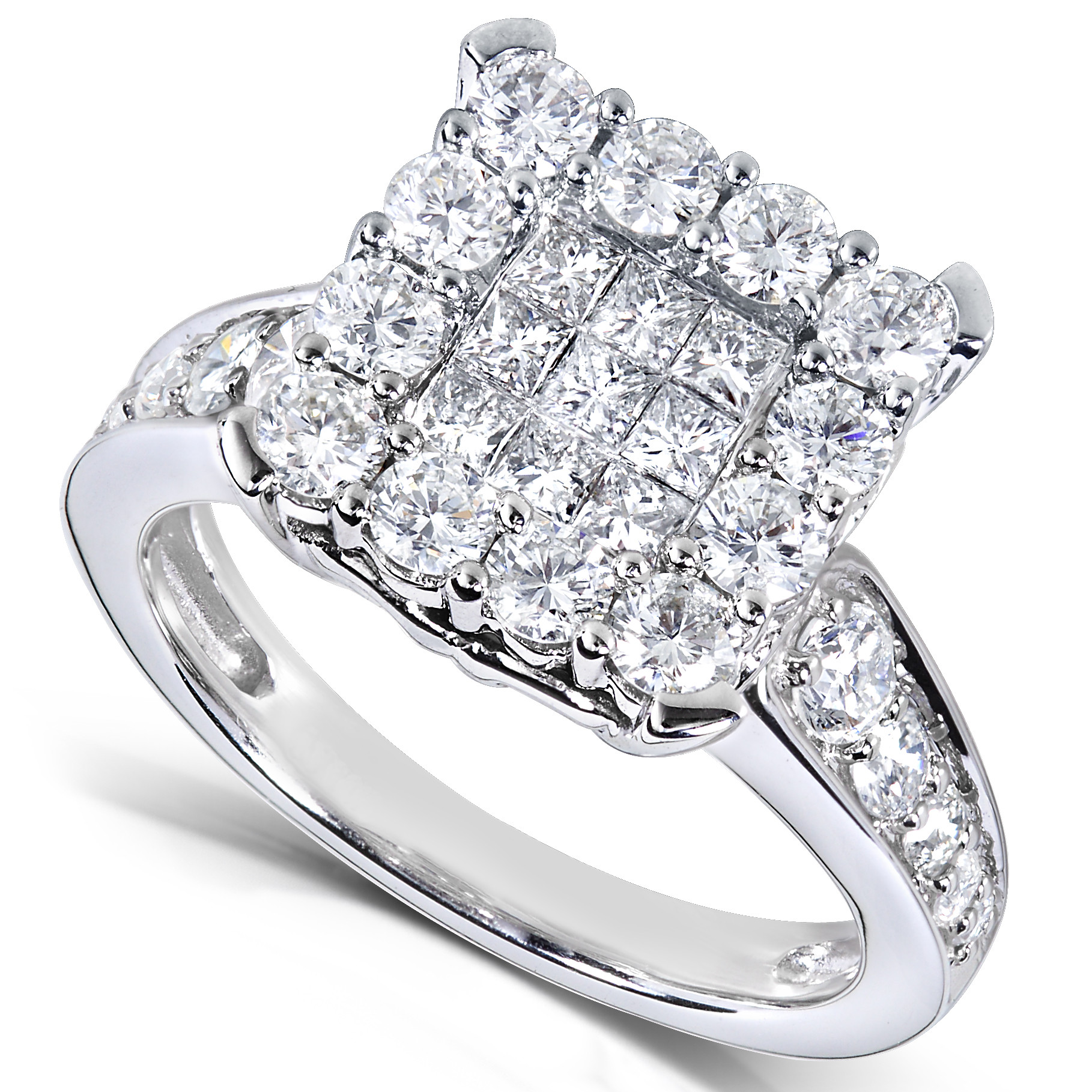 Cluster Diamond Rings
 Diamond Me Cluster Diamond Engagement Ring 1 1 3