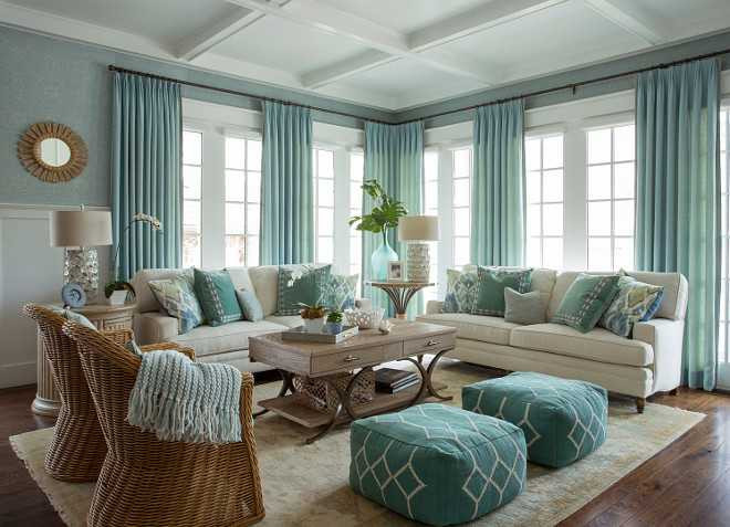Coastal Living Room Decor
 Turquoise Coastal Living Room Design