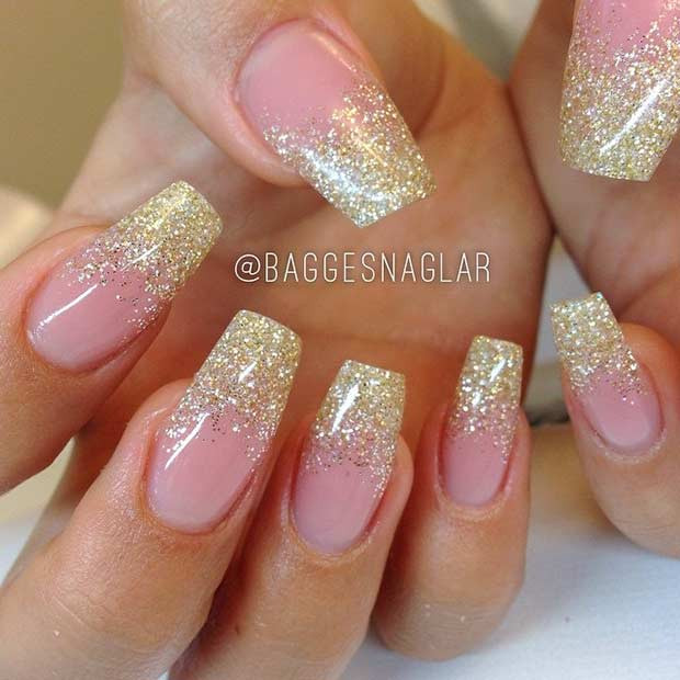Coffin Nails With Glitter
 31 Trendy Nail Art Ideas for Coffin Nails