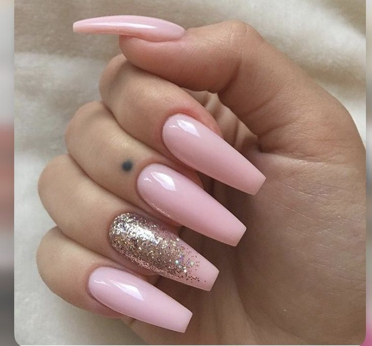Coffin Nails With Glitter
 261 best beauty images on Pinterest