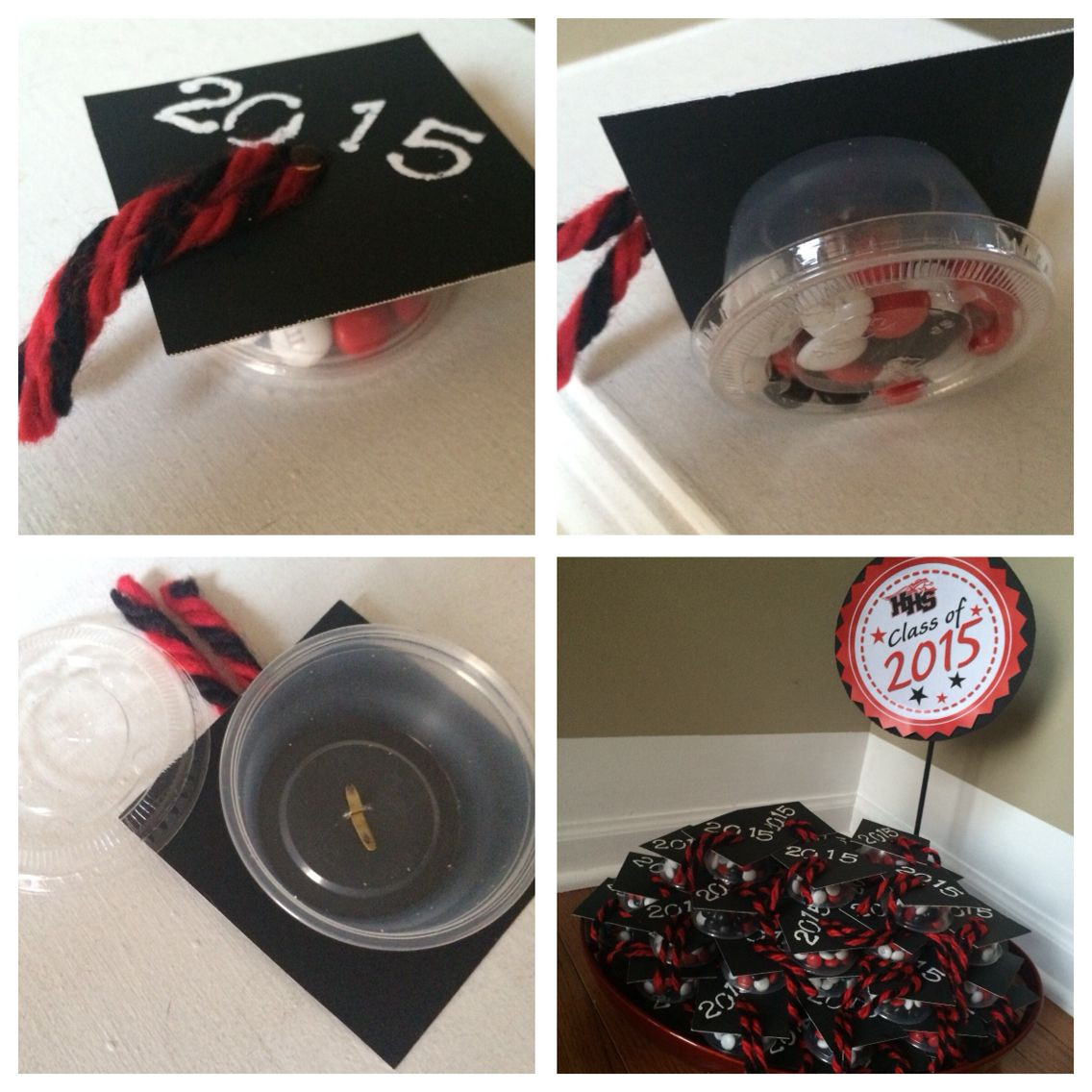 College Graduation Party Favors Ideas
 Graduation Party Favors I made these using 3"x3" black