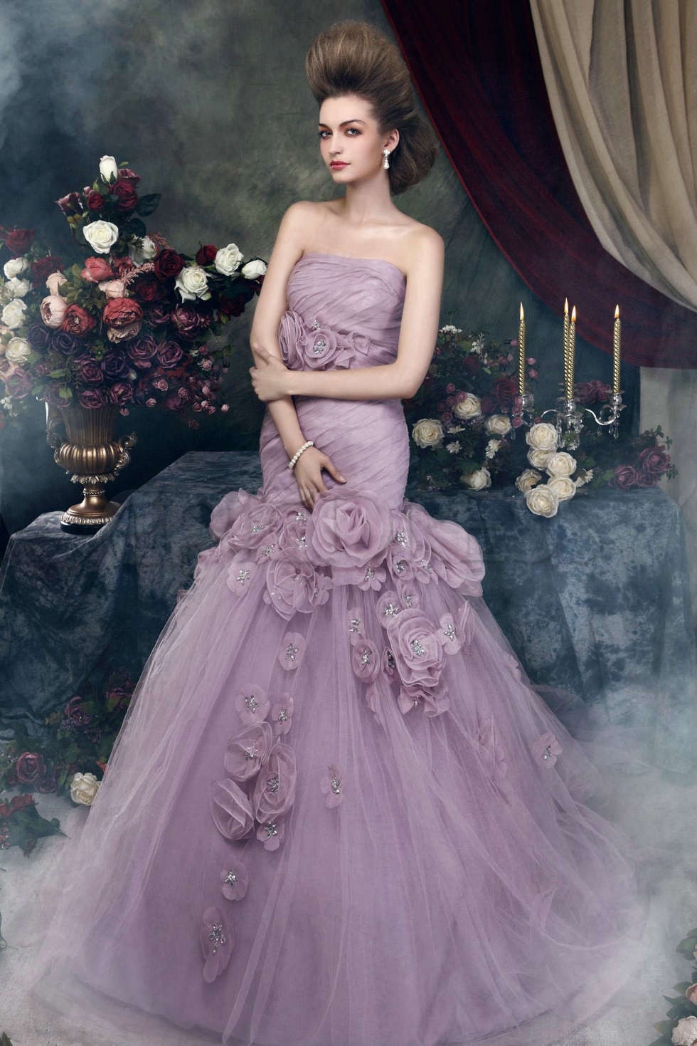 Colored Wedding Dress
 So Charming on a Purple Wedding Gown