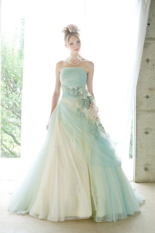 Colored Wedding Dress
 Top 40 Breathtaking Water Color Wedding Dress for Summer