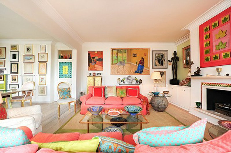 Colorful Living Room
 Decor & Hair Blog