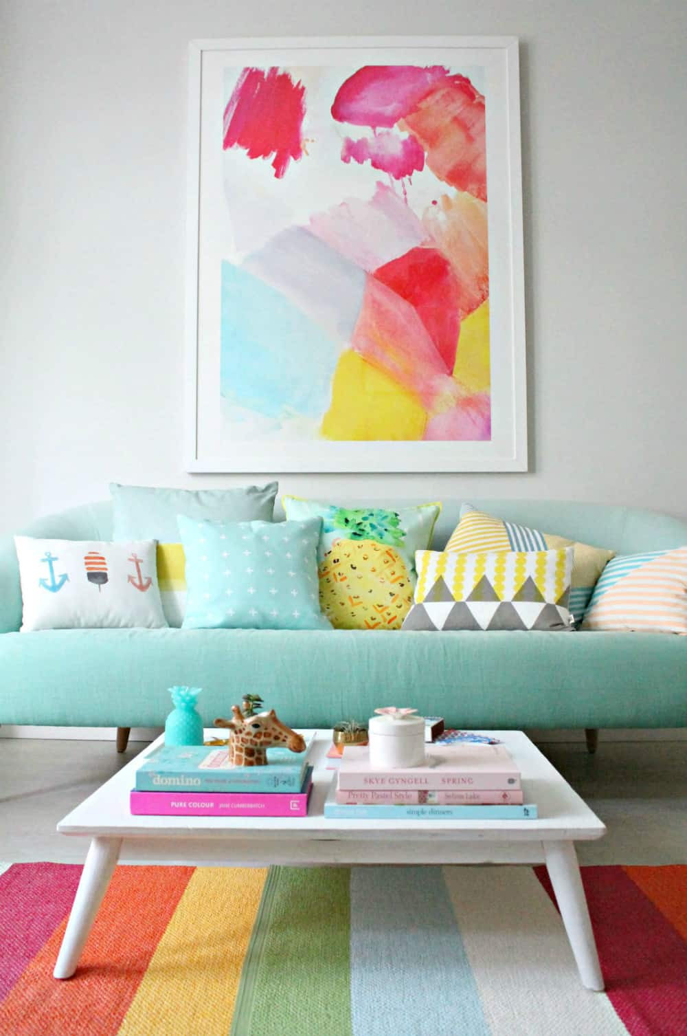 Colorful Living Room
 Turn Your Home Into a Candy House With Pastel Colors