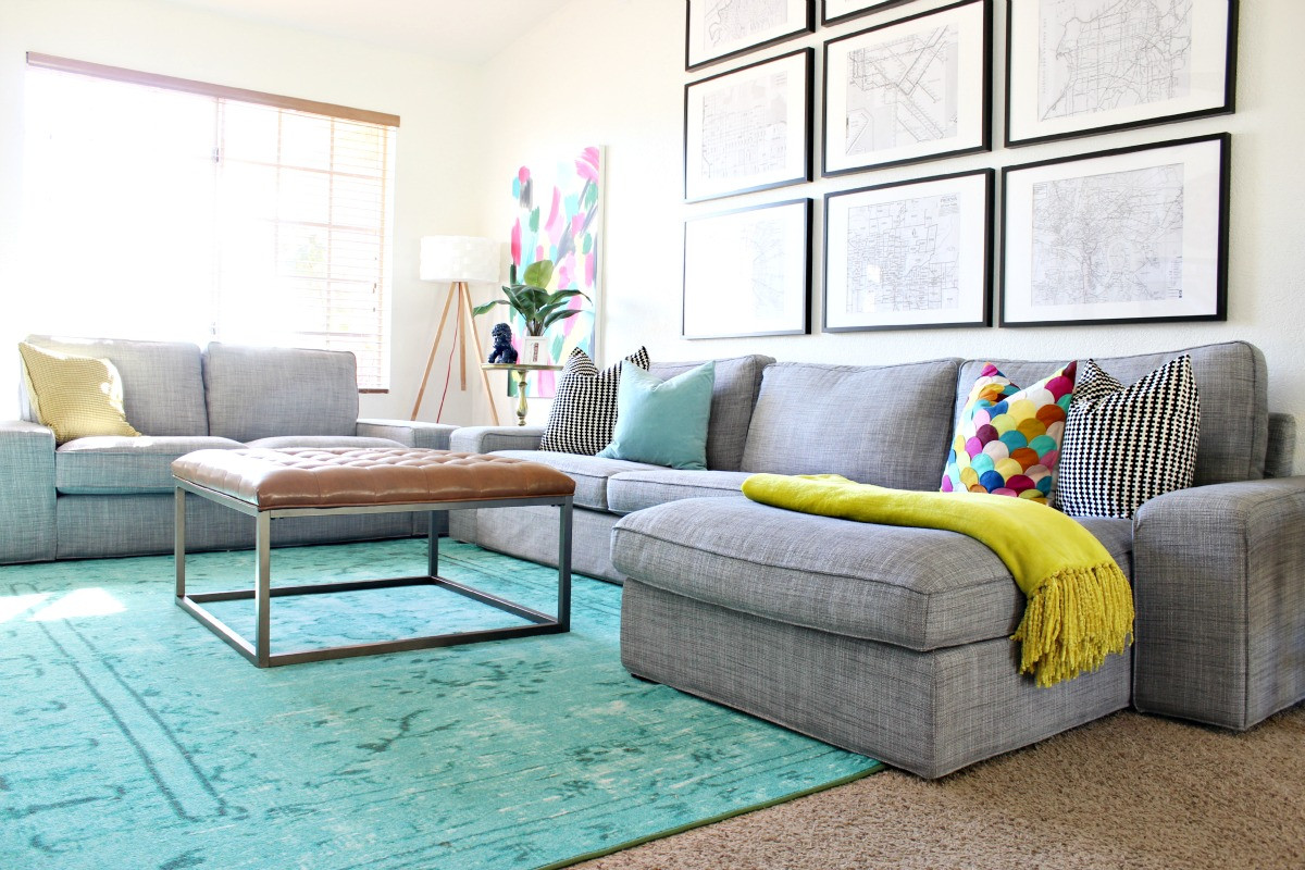 Colorful Living Room
 Mallory s rental Home Tour Goodbye to Sericin Circle