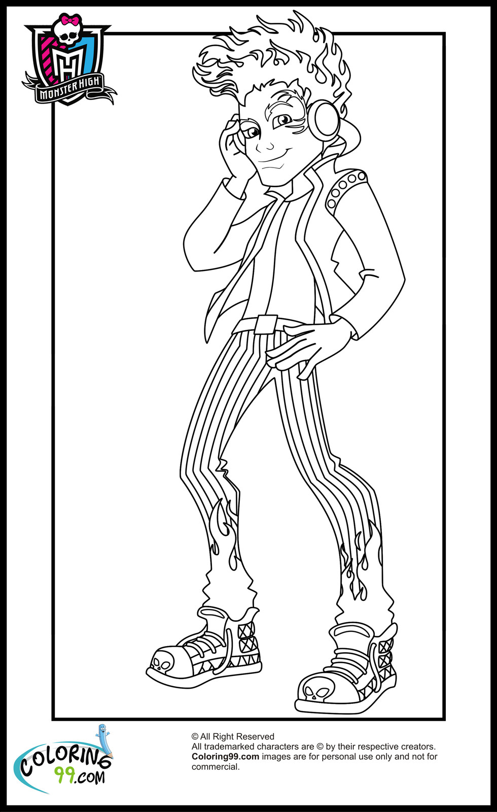 Coloring Book For Boys
 Monster High Boys Coloring Pages